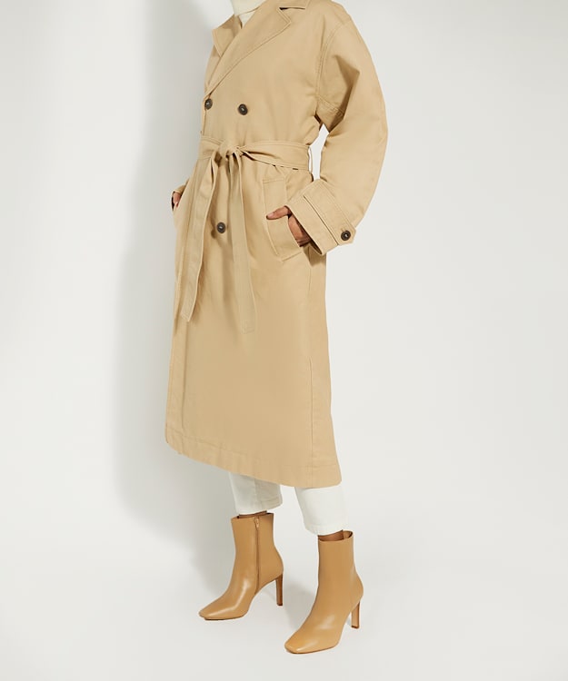 Dune London Oxygen - Camel Leather Angular-Heeled Ankle Boots