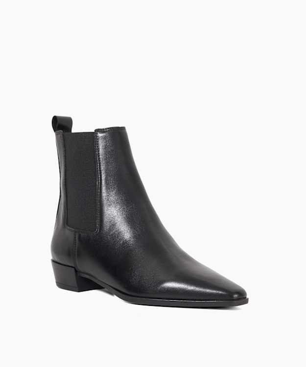 Dune London Parkas - Black Chisel Toe Low Heel Chelsea Boots