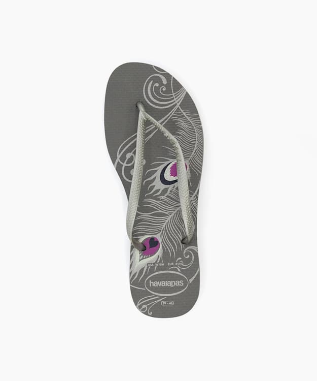Dune London Peacock Print Flip Flops - Grey Havaianas Slim Peacock Print Flip Flops