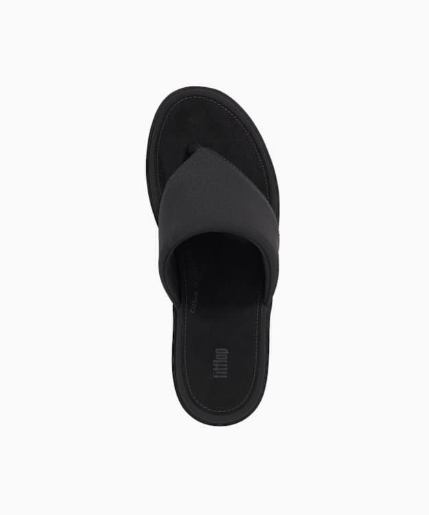Dune London Platfforms Wedg - Black FitFlop Toe Post Wedge Sandals