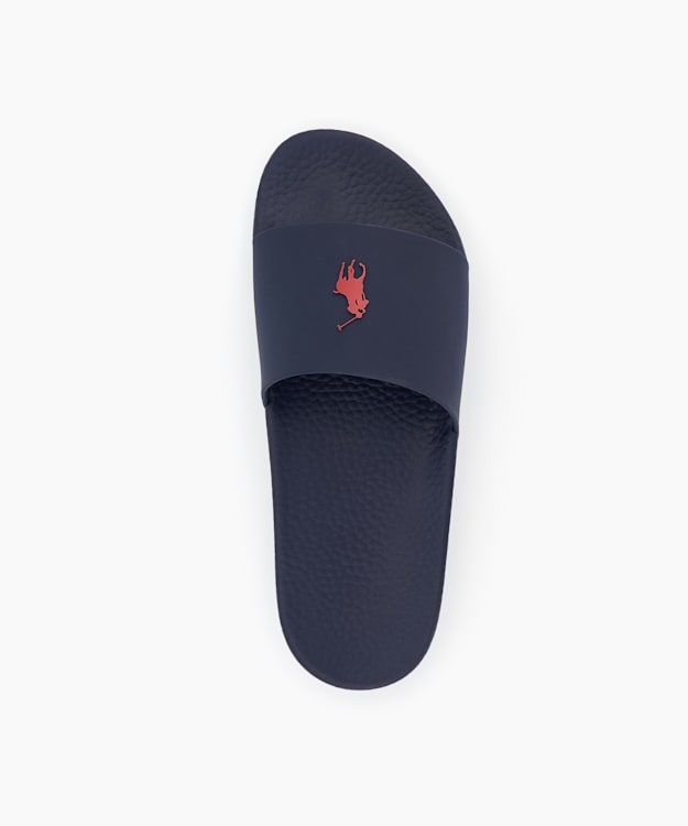 Dune London Polo Slidee - Navy Branded Casual Sliders