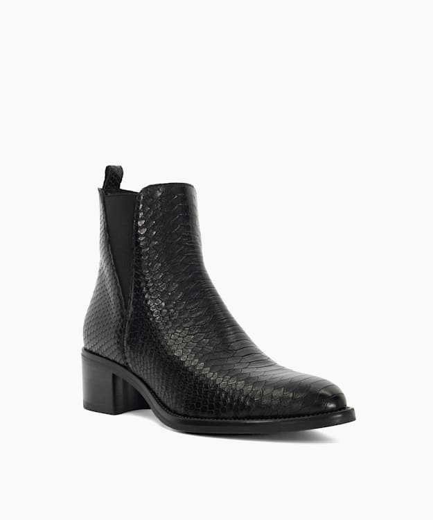 Dune London Pouring - Black Casual Chelsea Ankle Boots