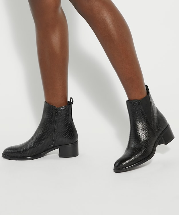Dune London Pouring - Black Casual Chelsea Ankle Boots