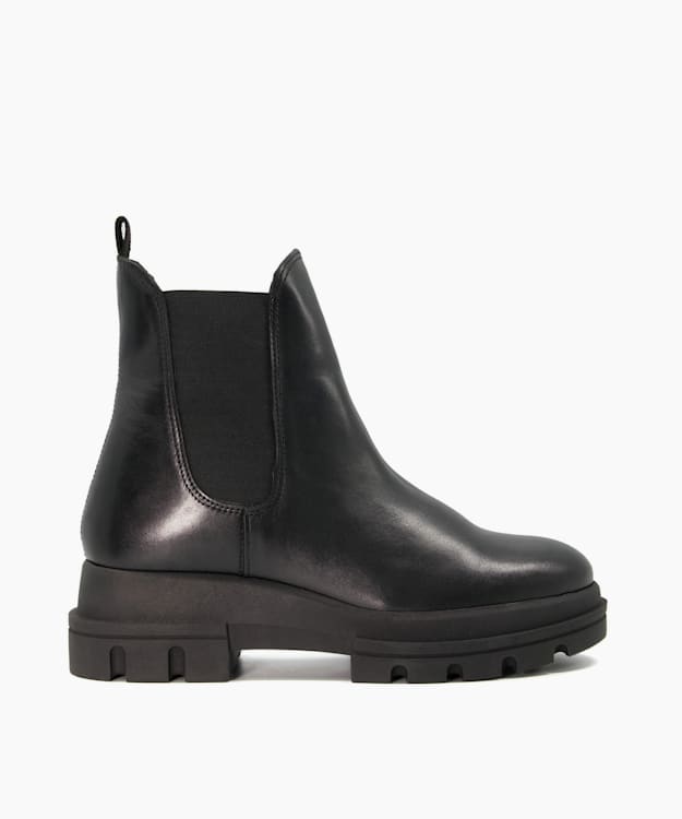 dune london Provense - Black Chunky Outsole Chelsea Boots