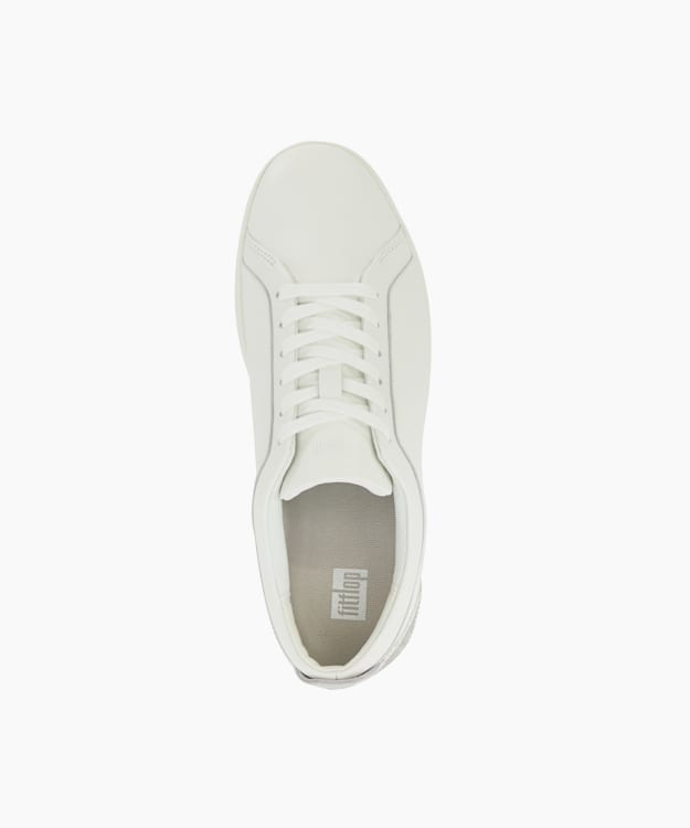 Dune London Rally Crystal - White Lace Up Flatform Trainers