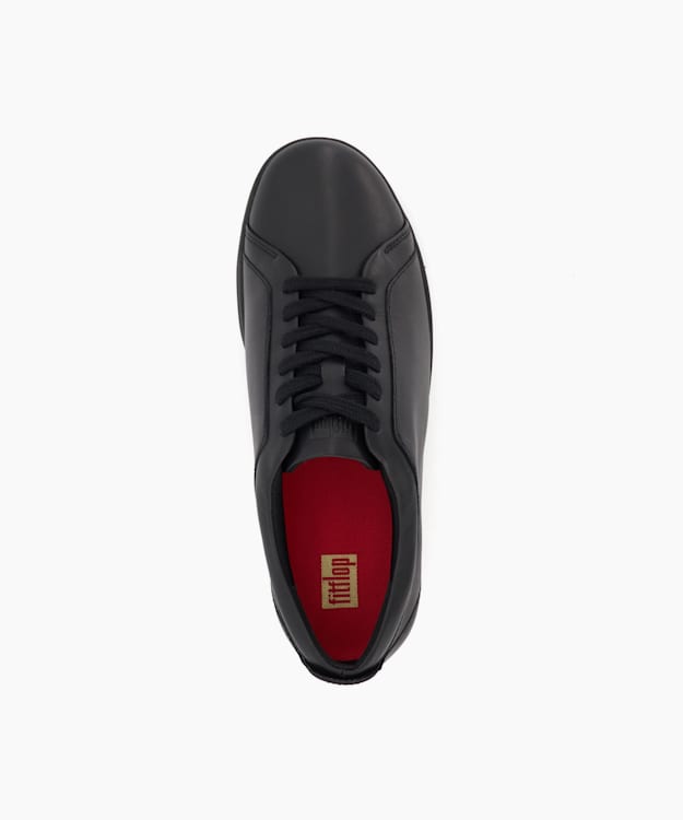 Dune London Rally E01 Multi - Black Cup-Sole Leather Lace-Up Trainers