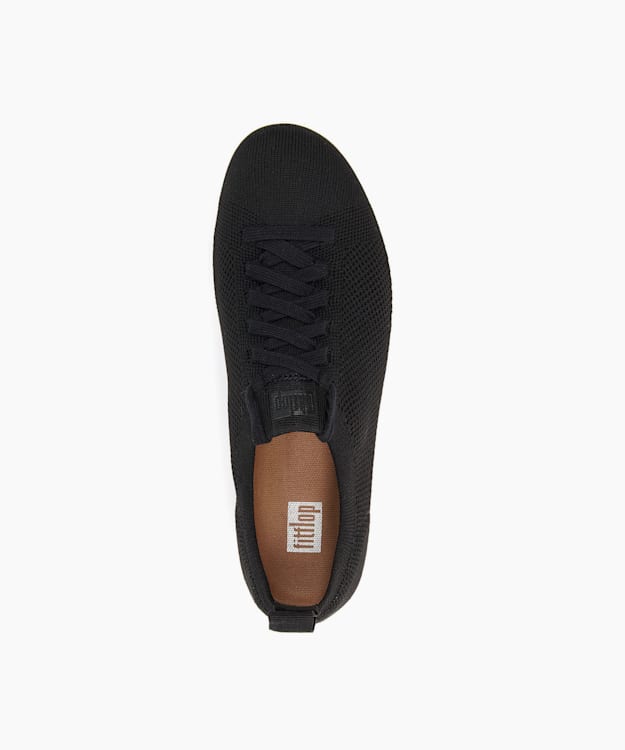 Dune London Rally E01 Multi - Black Textured Fabric Lace-Up Trainers