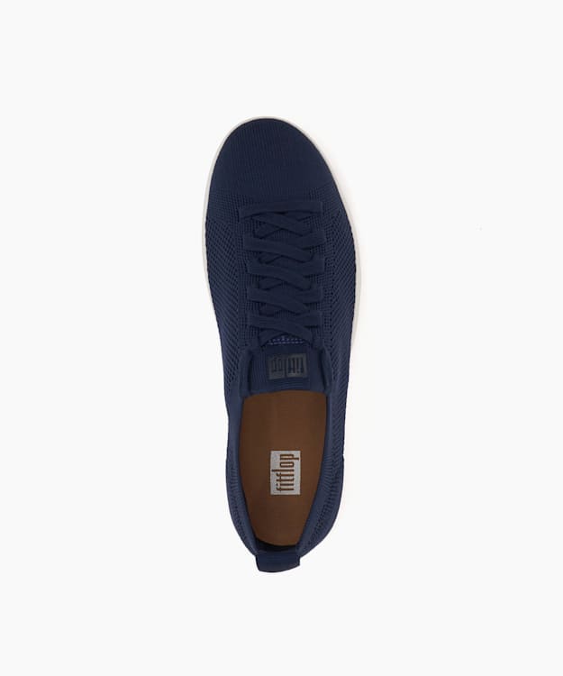 Dune London Rally E01 Multi - Navy Perforated Lace-Up Trainers