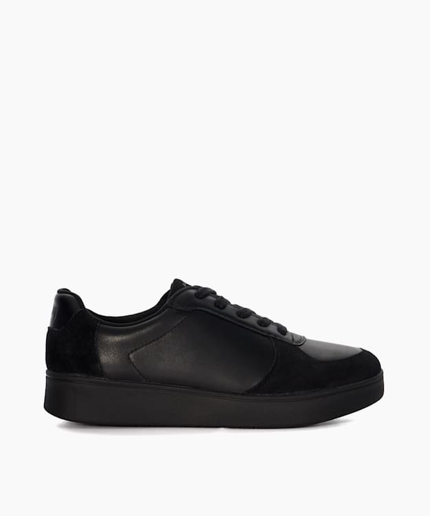 dune london Rally Panel - Black Tennis Lace-Up Trainers