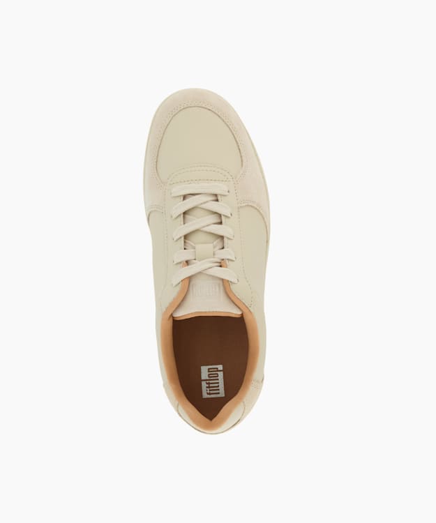 Dune London Rally Panel - Stone Tennis Lace-Up Trainers