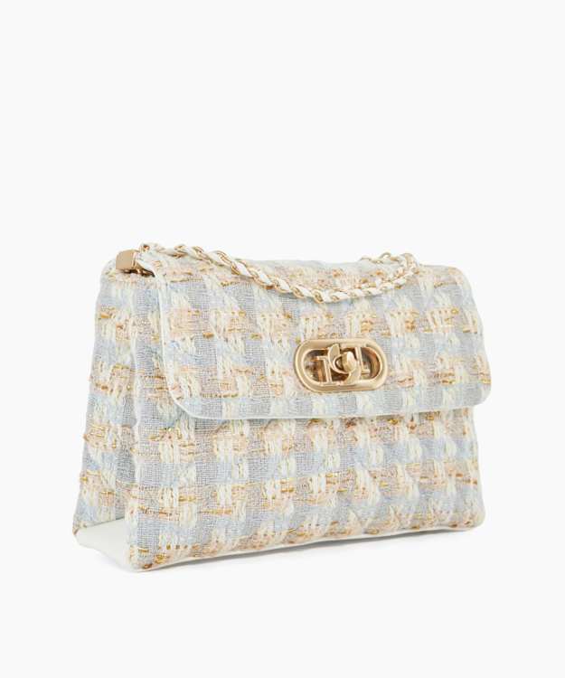 Dune London Regent - Blue Boucle Chain Handle Shoulder Bag