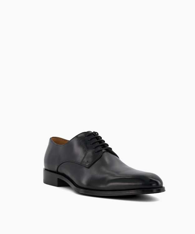 Dune London Salisbury - Black Premium Leather Derby Shoes