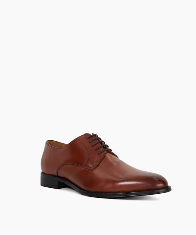 Dune London Salisbury - Tan Premium Leather Derby Shoes