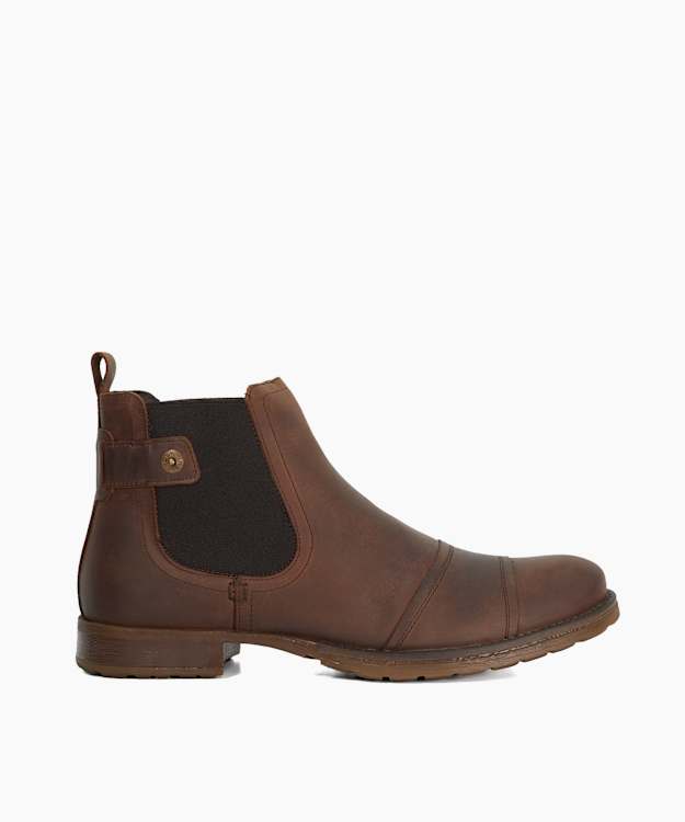 dune london Saltwood - Brown Leather Casual Chelsea Boots