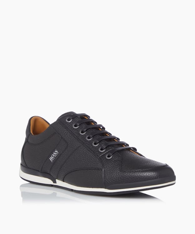 Dune London Saturn Low - Black Runner Lace-Up Trainers