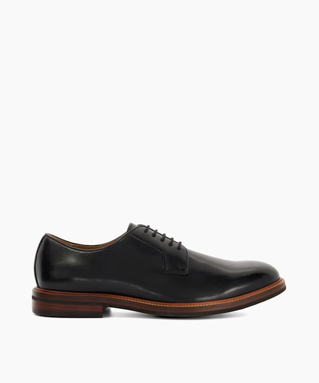 dune london Savoye - Black Contrast Stitch Lace Up Shoe