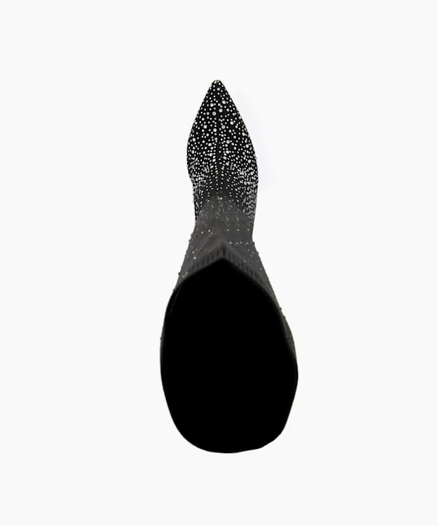 Dune London Scenic - Black Hot-Stone Over-The-Knee High Boots