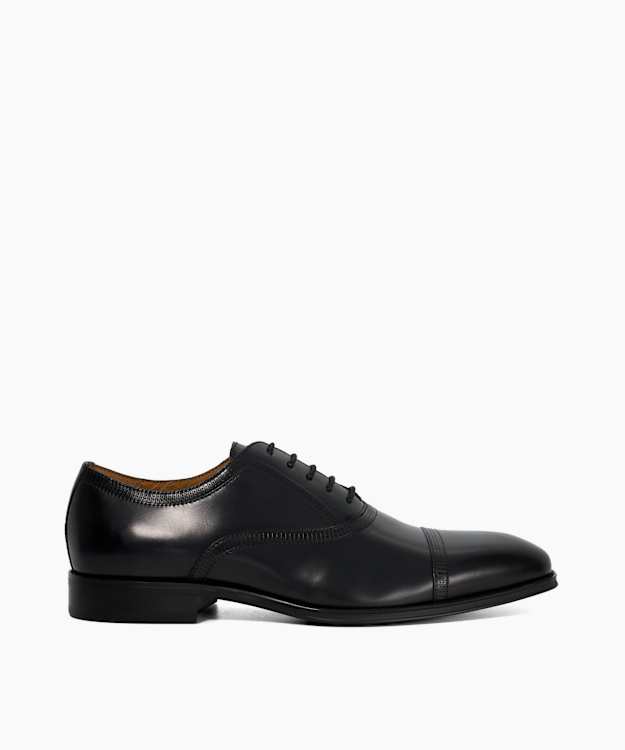 dune london Segred - Black Toe Cap Lace Up Formal Shoes