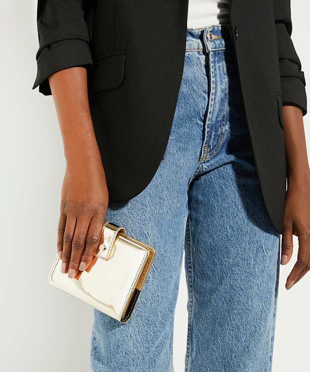 Dune London Signings - Gold Metallic A4 Notebook With Built-In Sleeve