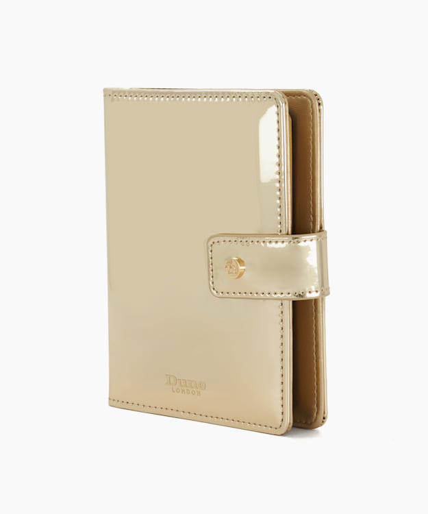 Dune London Signings - Gold Metallic A4 Notebook With Built-In Sleeve