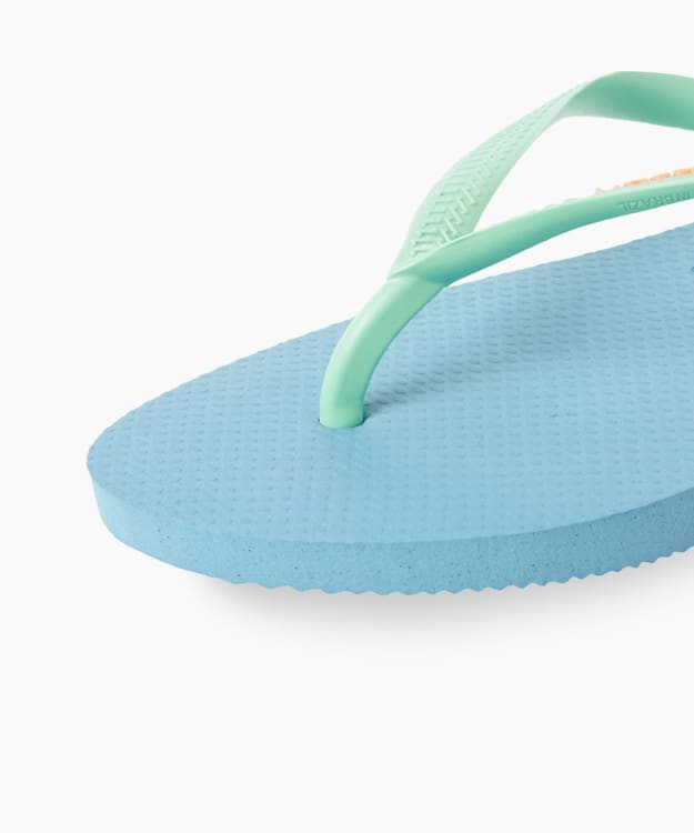 Dune London Slim Flip Flops - Blue Havaianas Two-Tone Flip Flops