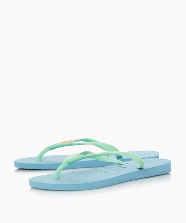 Dune London Slim Flip Flops - Blue Havaianas Two-Tone Flip Flops