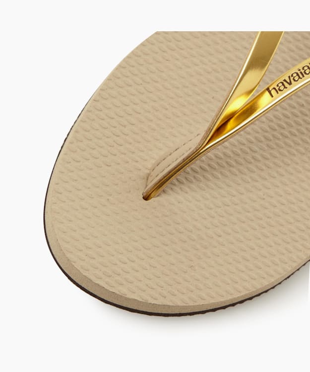 Dune London Slim Flip Flops - Gold Havaianas Slim Metallic Strap Flip Flops