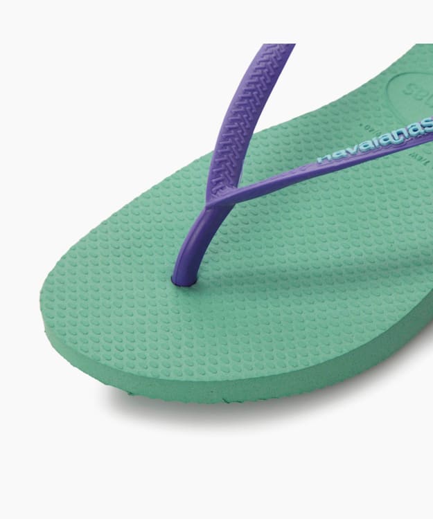 Dune London Slim Flip Flops - Green Havaianas Two-Tone Flip Flops