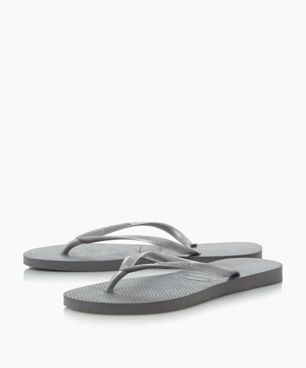 Dune London Slim Flip Flops - Grey Havaianas Slim Metallic Flip Flop