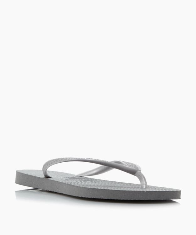 dune london Slim Flip Flops - Grey Havaianas Slim Metallic Flip Flop