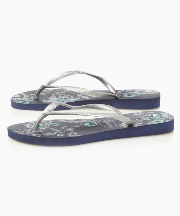 Dune London Slim Flip Flops - Navy Havaianas Slim Flower Print Flip Flop