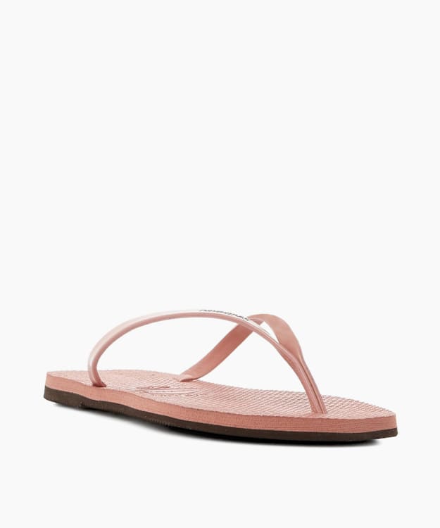 dune london Slim Flip Flops - Pink Havaianas Slim Metallic Strap Flip Flops
