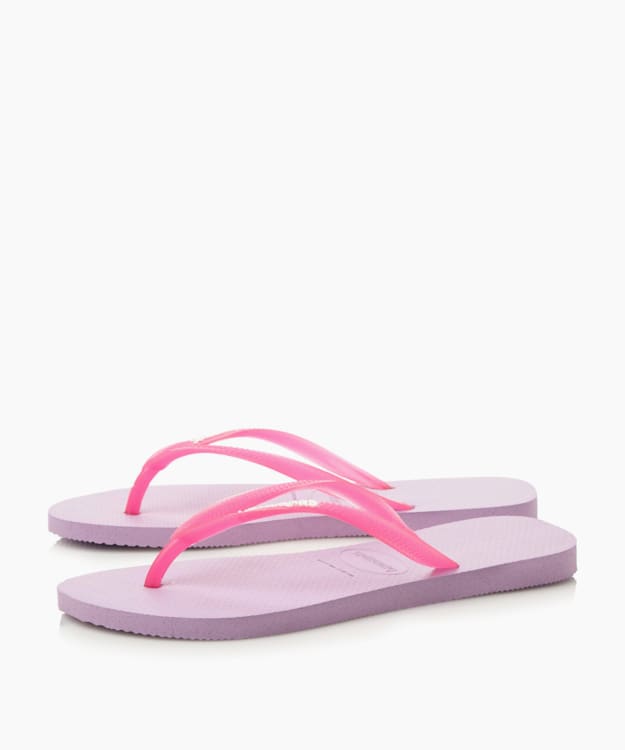 Dune London Slim Flip Flops - Purple Havaianas Two-Tone Flip Flops