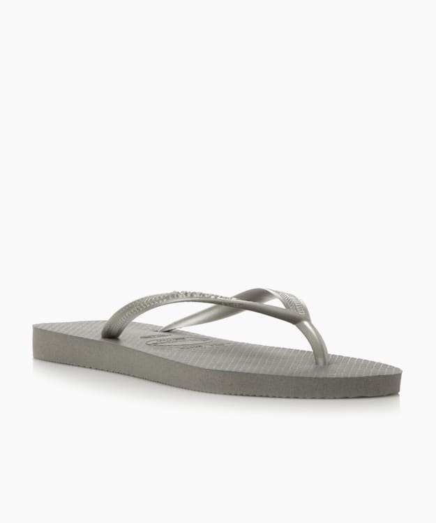 dune london Slim Flip Flops - Silver Havaianas Slim Metallic Flip Flop