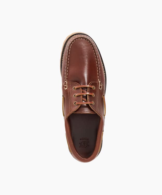 Dune London St Bart - Tan Leather Lace Detail Boat Shoes