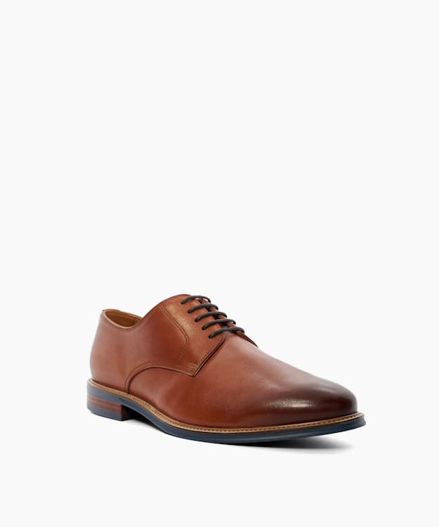 Dune London Stanleyy - Tan Natural Wood Sole Gibson Shoes