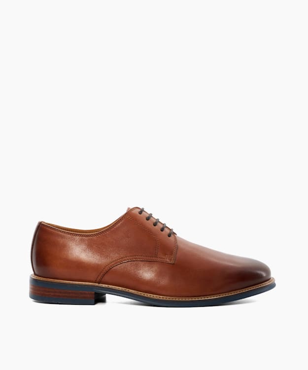 dune london Stanleyy - Tan Natural Wood Sole Gibson Shoes