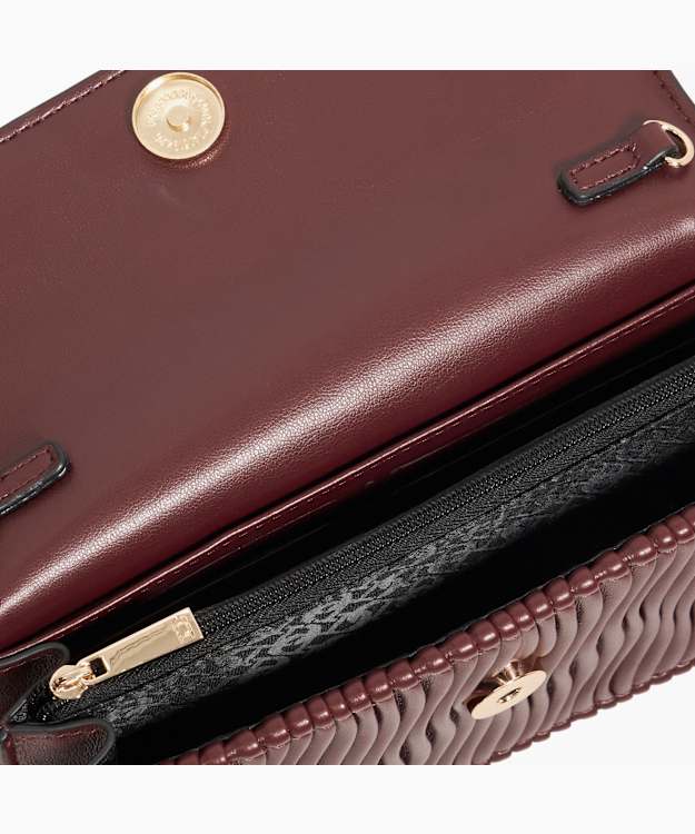 Dune London Starlite - Burgundy Dune Bug Quilted Shoulder Bag