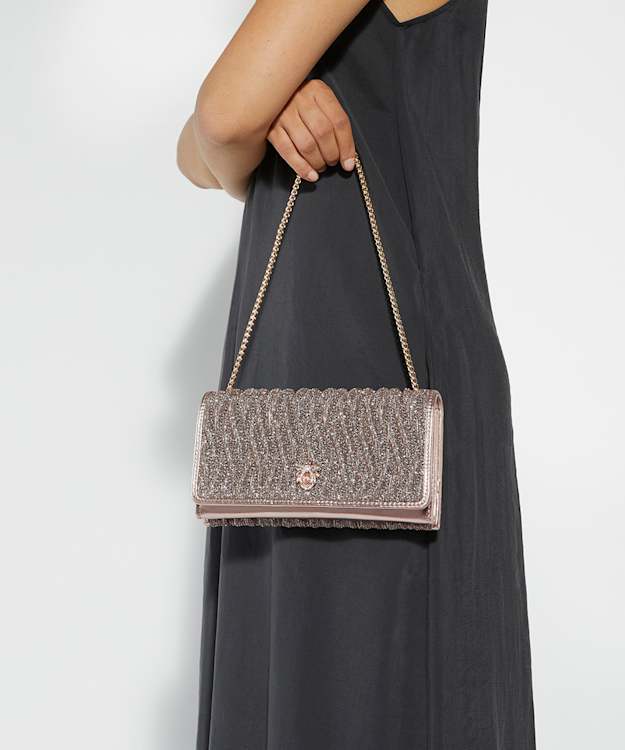 Dune London Strong - Bronze Quilted Leather Cross Body Bag