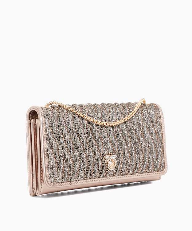 Dune London Strong - Bronze Quilted Leather Cross Body Bag
