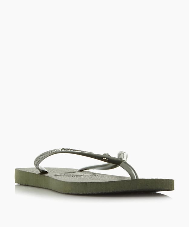 dune london Swarovski Flip Flops - Khaki Havaianas Slim Swarovski Flip Flops