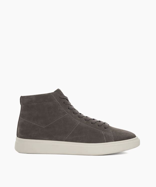 dune london Sycamour - Grey Lace Up High Top Trainers