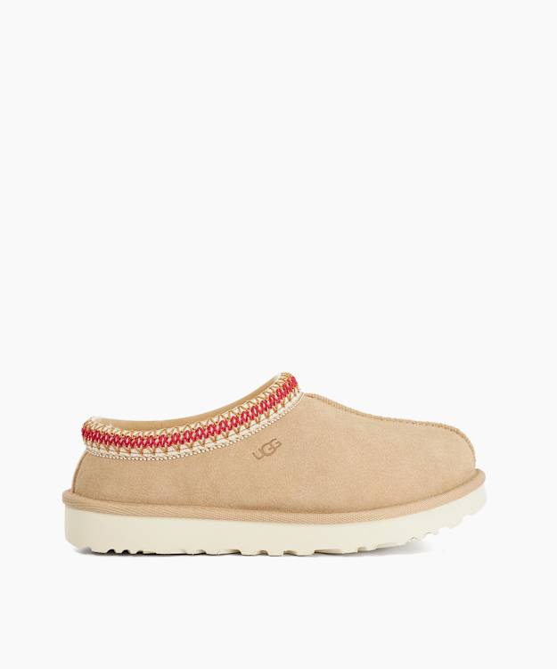 dune london Tasman 1 - Natural Embroidered Cuff Suede Slippers