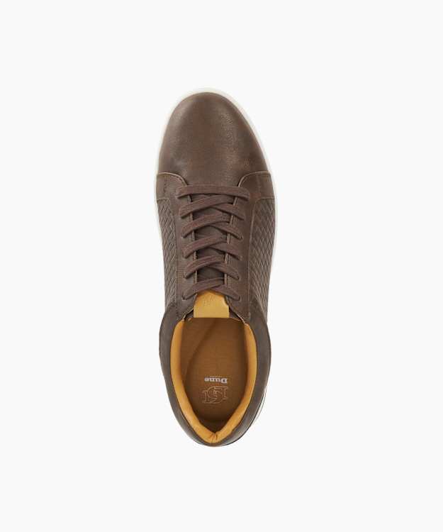 Dune London Tezzy Weave - Brown Lace-Up Weave Trainers