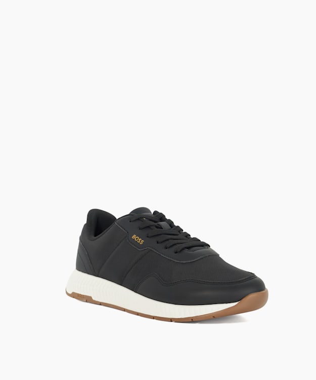 Dune London Titanium Run - Black Sock-Knit Runner Trainers