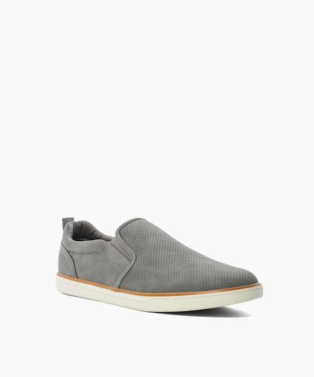 Dune London Totals - Grey Perforated Embossed Casual Shoes