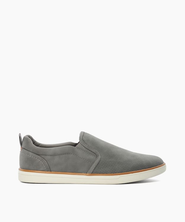 dune london Totals - Grey Perforated Embossed Casual Shoes