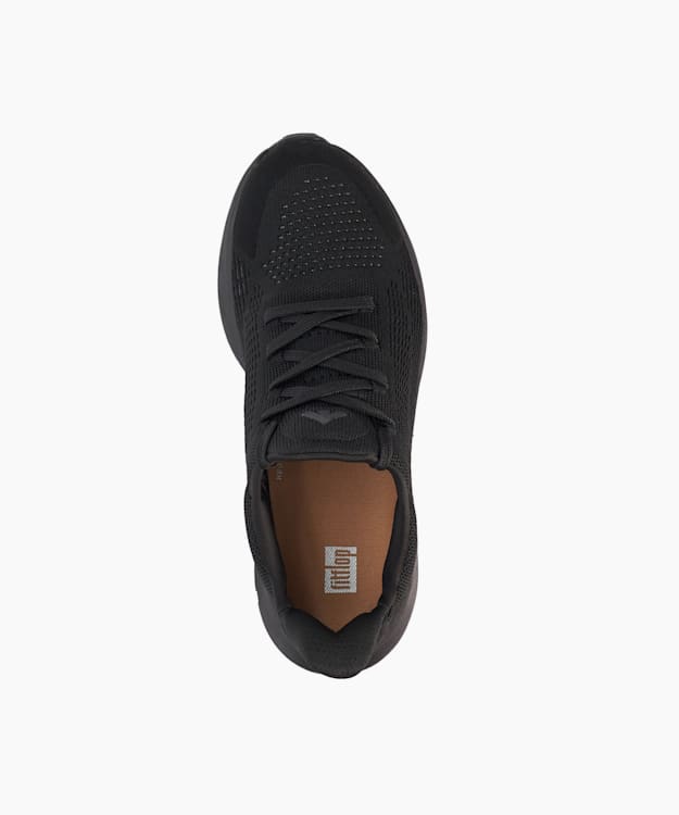 Dune London Vitamin Ffx - Black Knit Running Trainers