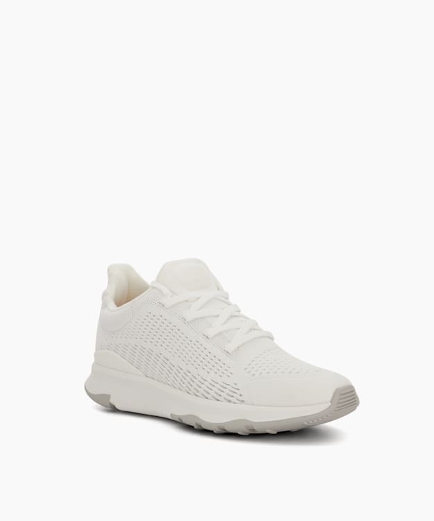 Dune London Vitamin Ffx - White Knit Running Trainers