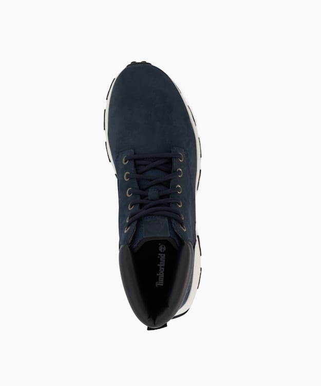 Dune London Winsor Park Chu - Navy Lace Up Nubuck Chukka Boots